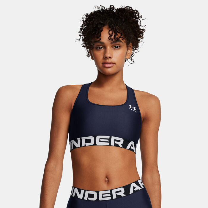 Under Armour Women's HeatGear Armour Medium-Support Training Sports Bra Blue image number 0