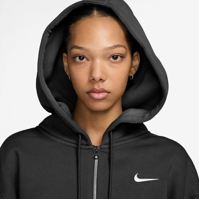 Nike Women's Sportswear Phoenix Full-Zip Hoodie Black Nike Women's Sportswear Phoenix Full-Zip Hoodie Black image number 2