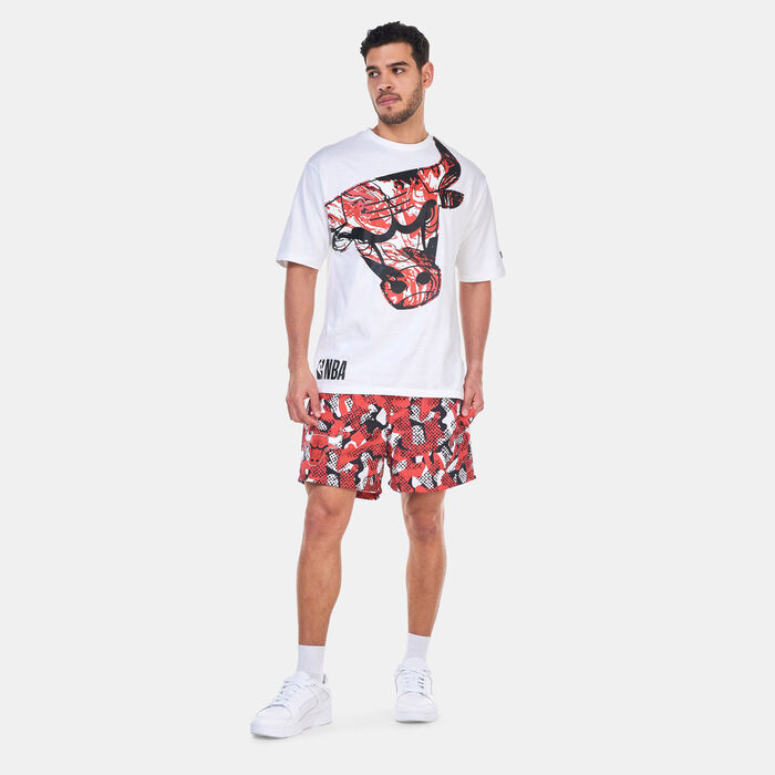 New Era Men's NBA Chicago Bulls All Over Print Shorts Red New Era Men's NBA Chicago Bulls All Over Print Shorts Red image number 2