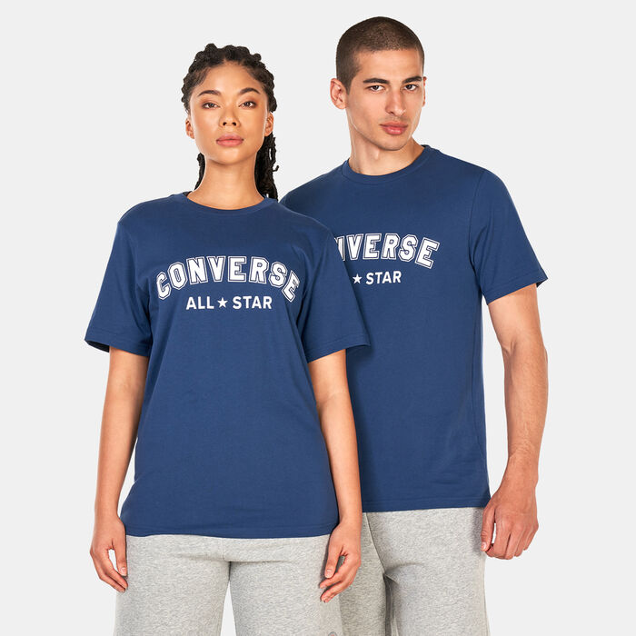 Converse All Star Center Front T-Shirt Blue Converse All Star Center Front T-Shirt Blue image number 0