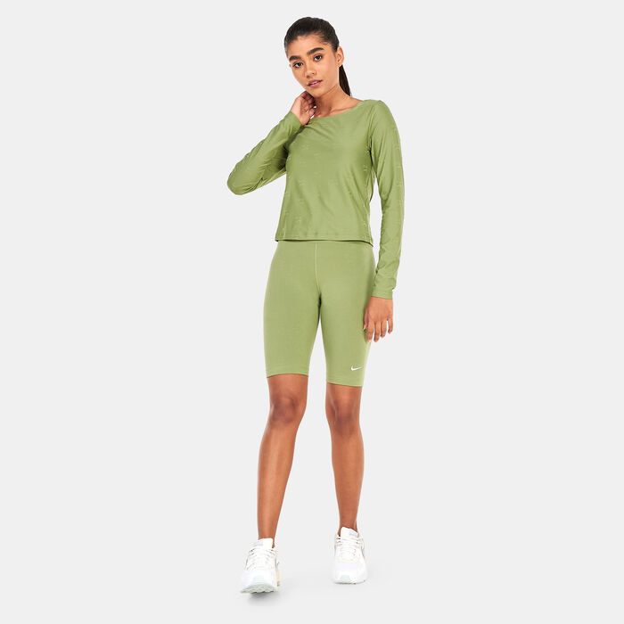 Nike Women's Sportswear Air Long-Sleeve T-Shirt Green image number 2