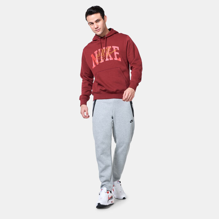 Nike Men's Club Fleece Pullover Hoodie Maroon image number 2