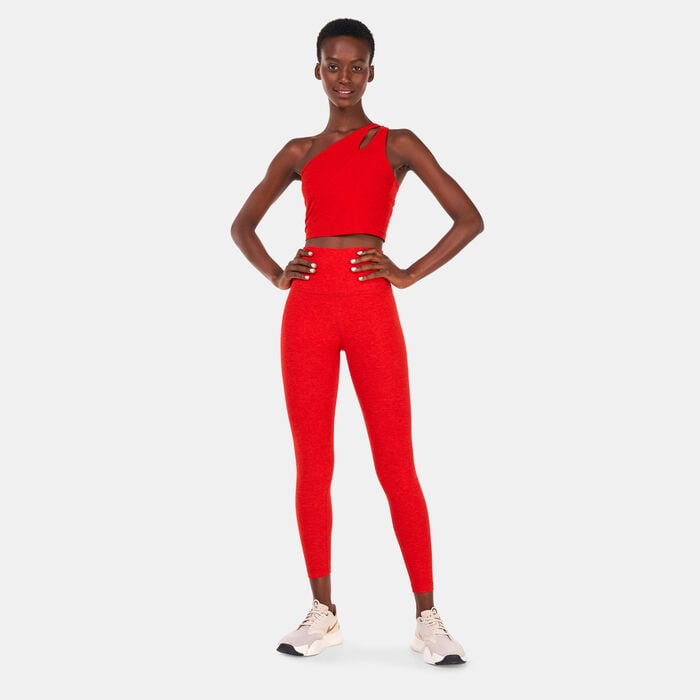 BEYOND YOGA Women's Spacedye Caught In The Midi High Waisted Leggings Red BEYOND YOGA Women's Spacedye Caught In The Midi High Waisted Leggings Red image number 2