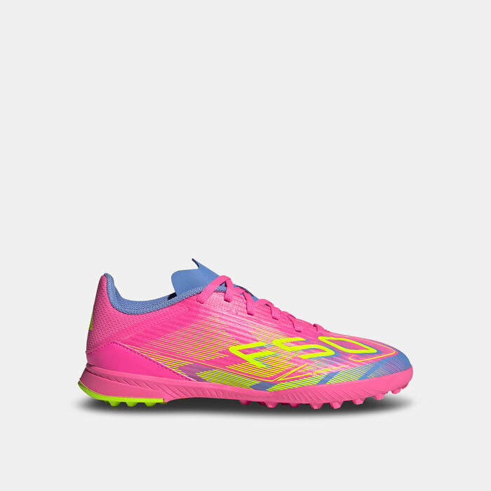adidas Kids' F50 League Turf Ground Football Shoes Pink adidas Kids' F50 League Turf Ground Football Shoes Pink image number 0