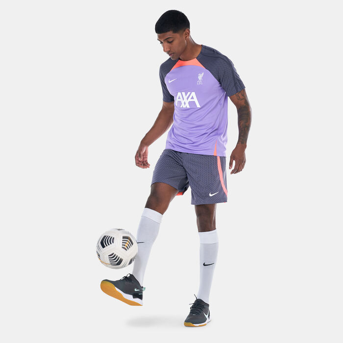 Nike Men's Liverpool Dri-FIT Strike Third Football Shorts Purple image number 2