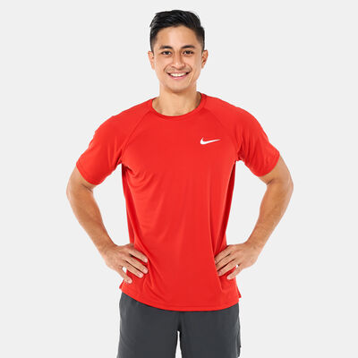 Nike Swim Men's Hydroguard Swimming Top Red Nike Swim Men's Hydroguard Swimming Top Red