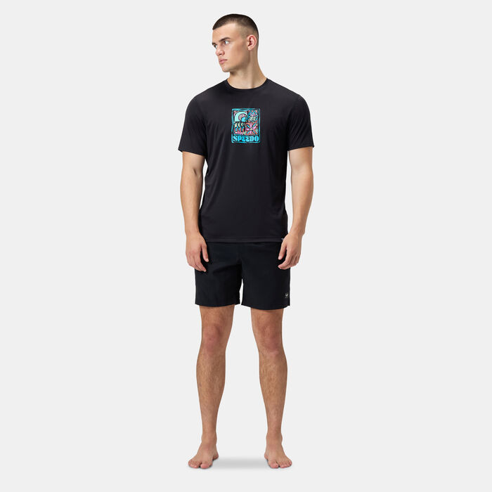 Speedo Men's Graphic Swimming T-Shirt Black Speedo Men's Graphic Swimming T-Shirt Black image number 2