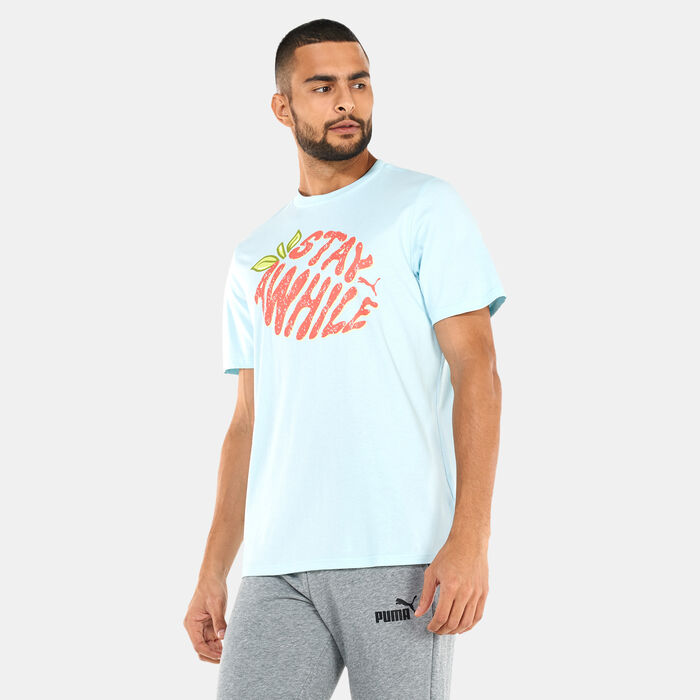 PUMA Men's Summer Squeeze Graphic T-Shirt Blue PUMA Men's Summer Squeeze Graphic T-Shirt Blue image number 0