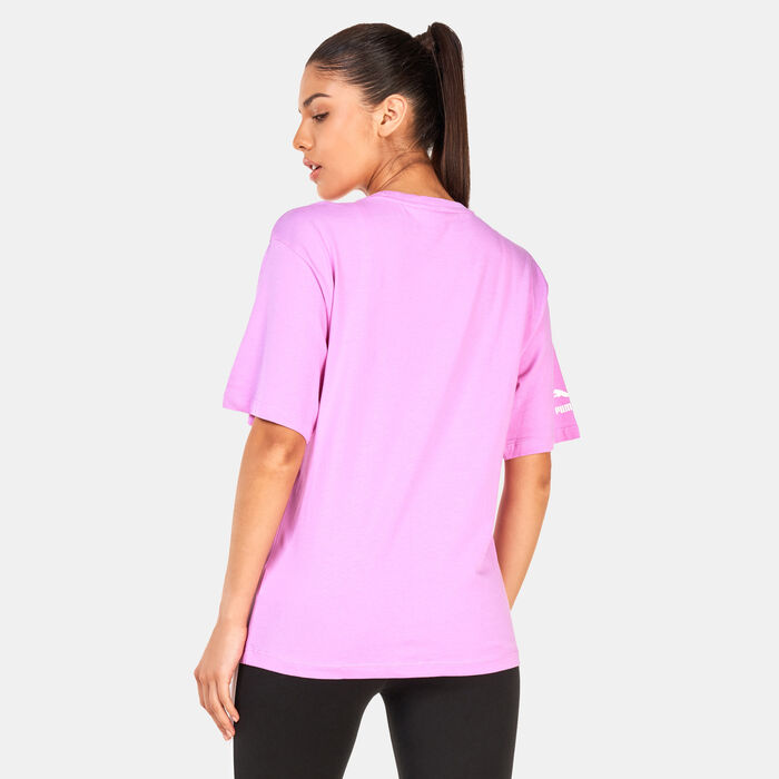 PUMA Women's Team Graphic T-Shirt Purple PUMA Women's Team Graphic T-Shirt Purple image number 1