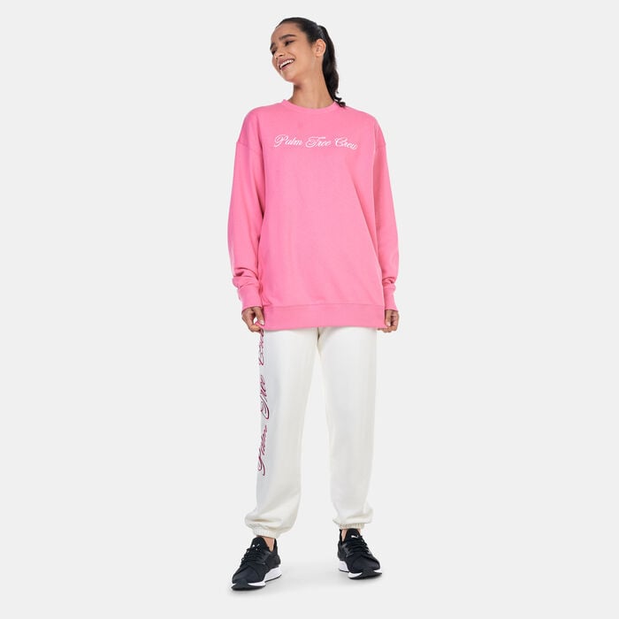 PUMA Men's x PALM TREE CREW Sweatshirt Pink PUMA Men's x PALM TREE CREW Sweatshirt Pink image number 2
