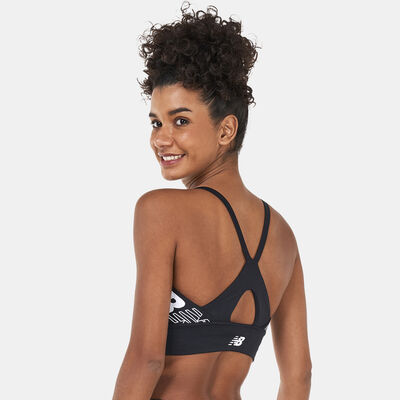 New Balance Women's Relentless Crop Sports Bra Black