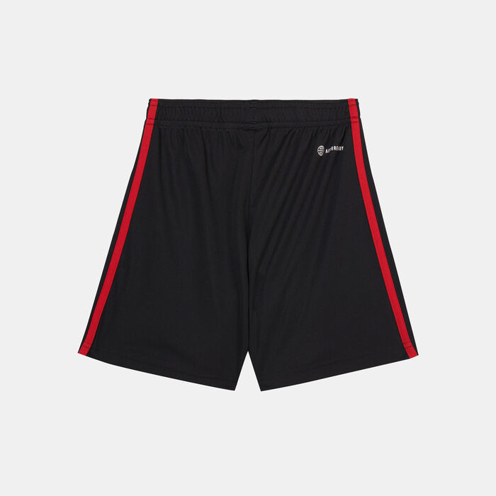 adidas Kids' Manchester United Away Shorts - 2022/23 Black adidas Kids' Manchester United Away Shorts - 2022/23 Black image number 1