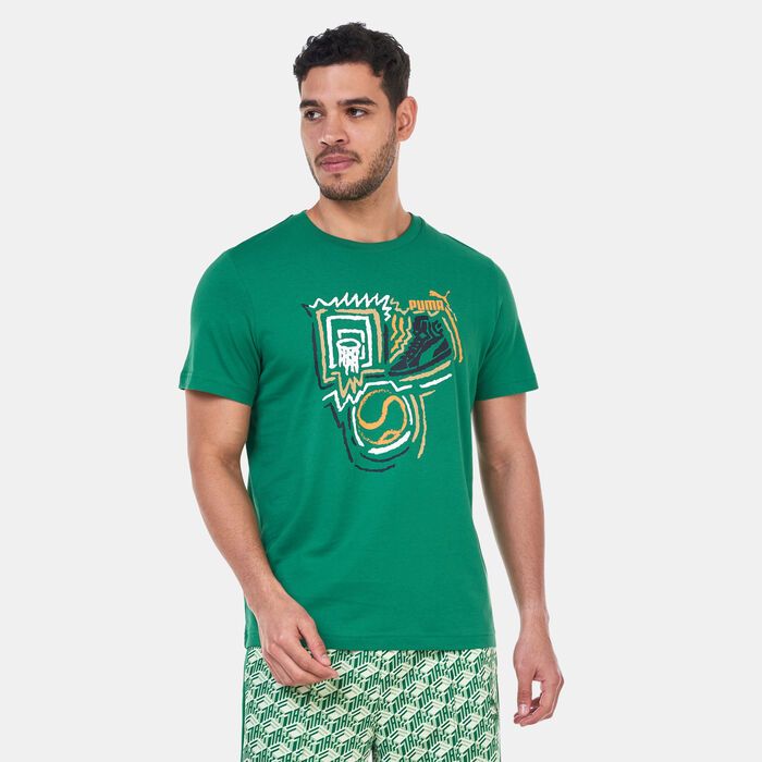 PUMA Men's Graphics Year of Sports T-Shirt Green PUMA Men's Graphics Year of Sports T-Shirt Green image number 0