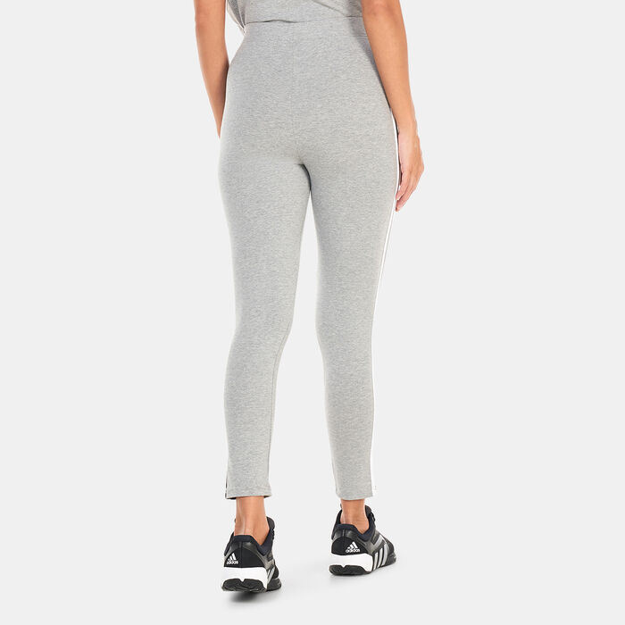 adidas Women's 3-Stripes High-Rise Flower Patch Leggings Grey adidas Women's 3-Stripes High-Rise Flower Patch Leggings Grey image number 1