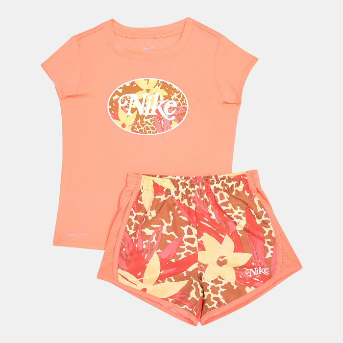 Nike Kids' Sport Distort Dri-FIT Tempo T-Shirt and Shorts Set (Younger Kids) Pink image number 0