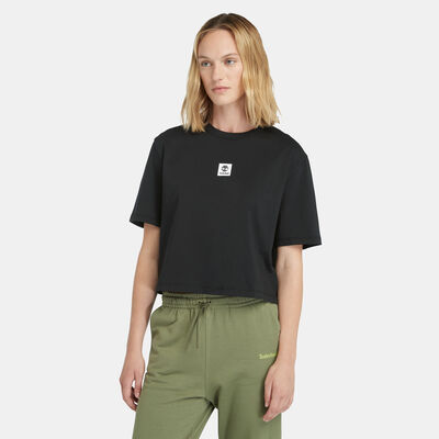 Timberland Women's Stack Logo T-Shirt Black Timberland Women's Stack Logo T-Shirt Black