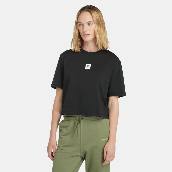 Timberland Women's Stack Logo T-Shirt Black Timberland Women's Stack Logo T-Shirt Black image number 0