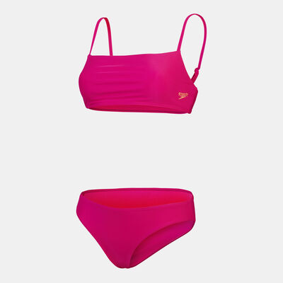 Speedo Women's Solid Thinstrap 2-Piece Bikini Set Purple