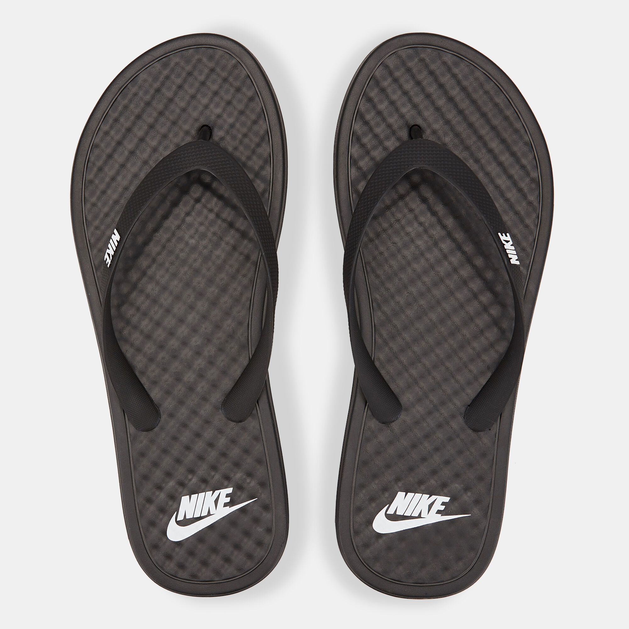 Womens grey nike flip hot sale flops