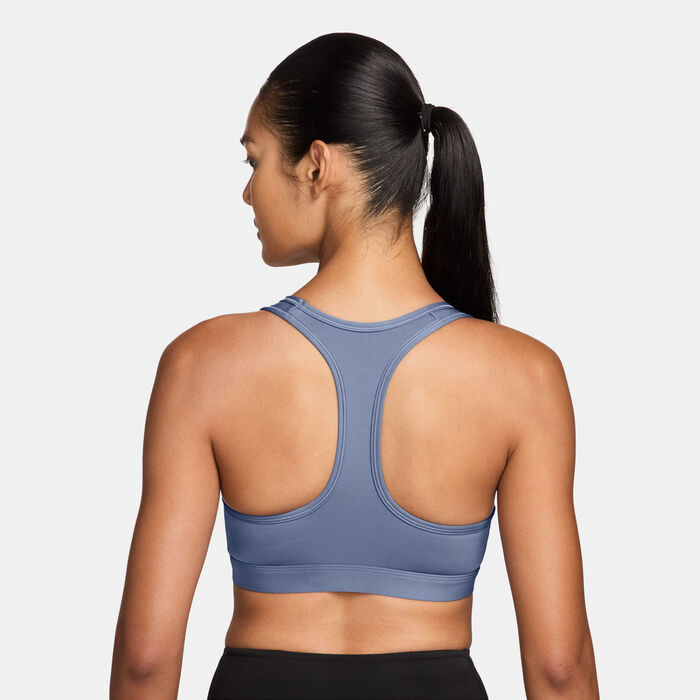 Nike Women's Swoosh Medium Support Training Sports Bra Blue Nike Women's Swoosh Medium Support Training Sports Bra Blue image number 1