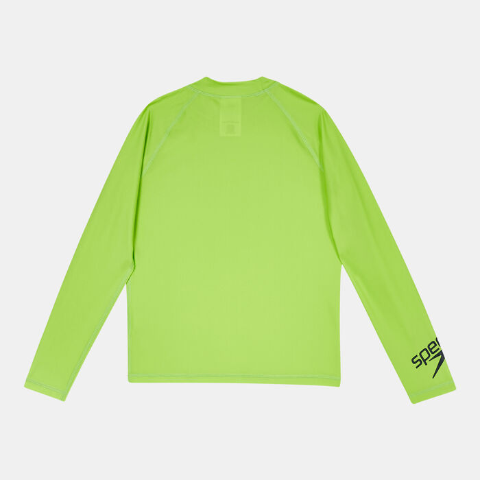 Speedo Kids' Long Sleeve Rashguard Green image number 1