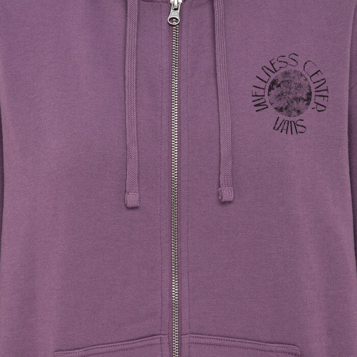 Vans Women's Wellness Full-Zip Hoodie Purple image number 2
