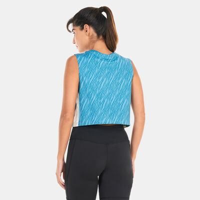 SQUATWOLF Women's Zero Cropped Tank Top Blue