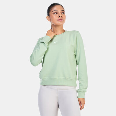 Nike Women's Dri-FIT One French Terry Sweatshirt Green