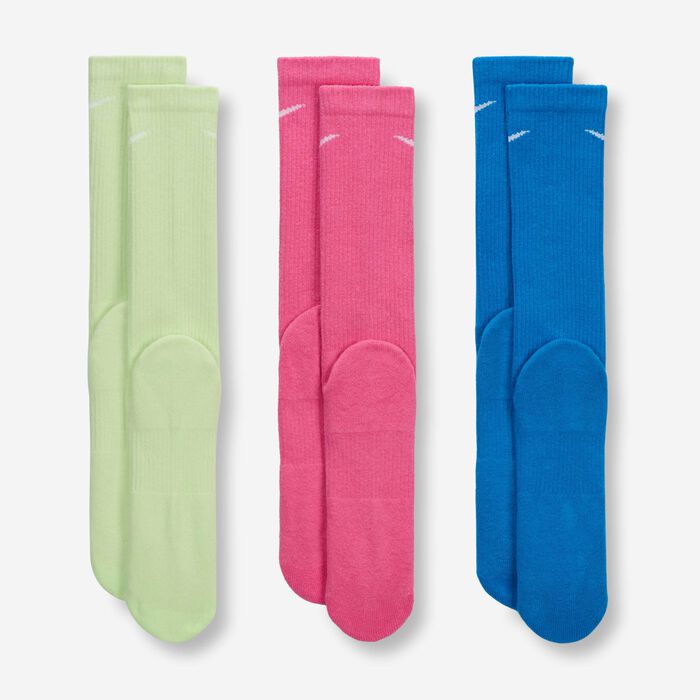 Nike Everyday Plus Cushioned Training Crew Socks (3 Pairs) Multi-Color Nike Everyday Plus Cushioned Training Crew Socks (3 Pairs) Multi-Color image number 2