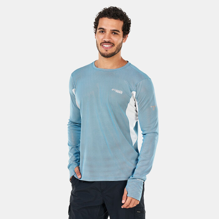 Columbia Men's Titan Pass™ 2.0 Technical Long Sleeve T-Shirt Blue Columbia Men's Titan Pass™ 2.0 Technical Long Sleeve T-Shirt Blue image number 0