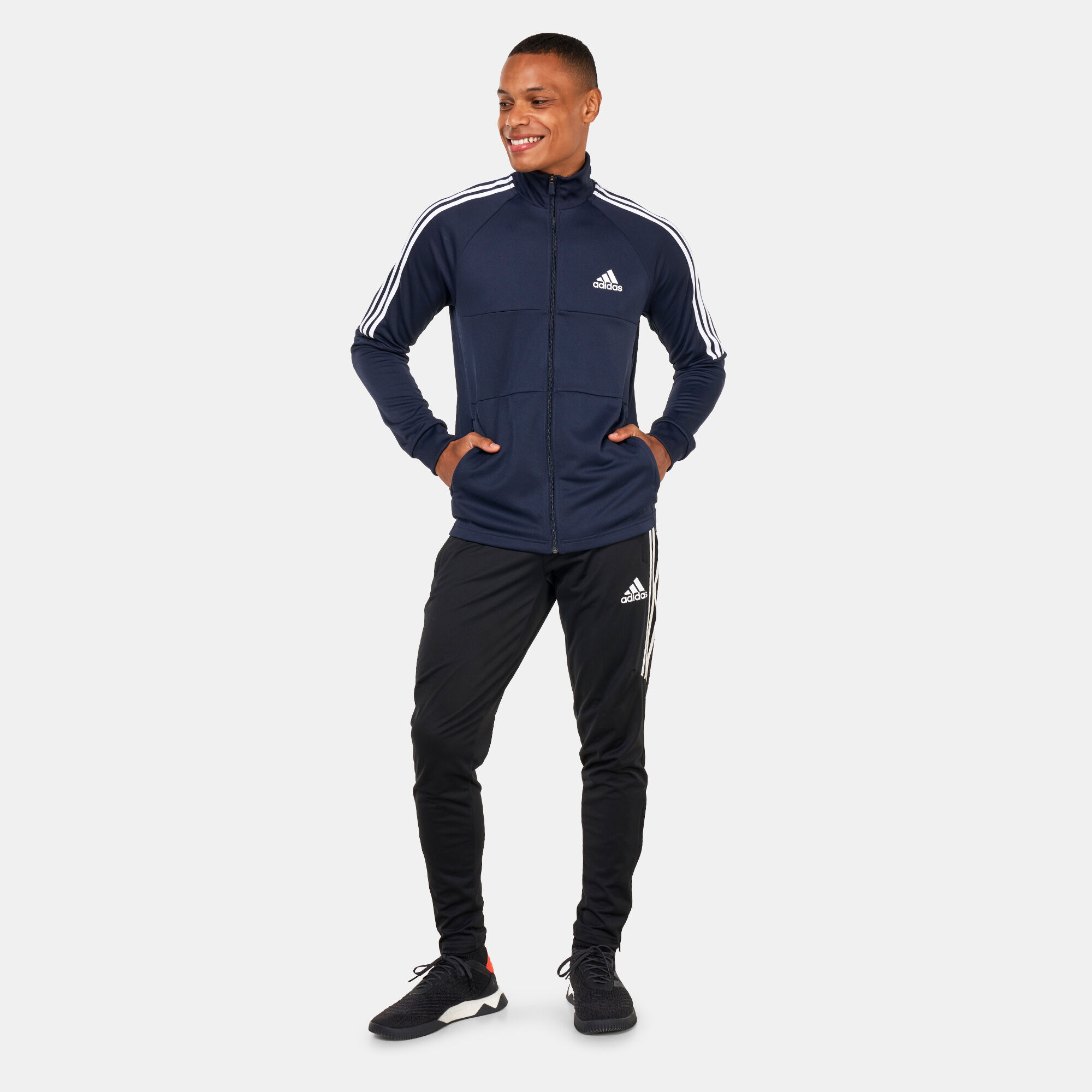 Adidas 3 stripe sereno track outlet