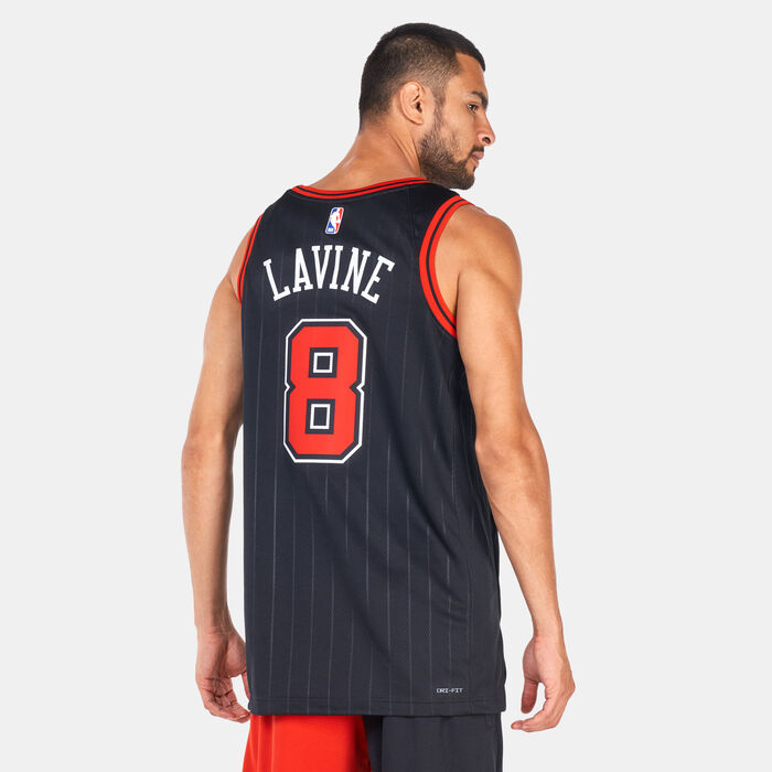 Jordan Men's NBA Chicago Bulls Statement Edition Swingman Basketball Jersey  Black image number 1