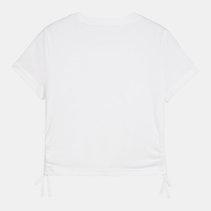 PUMA Kids' Essentials Metallic Knotted T-Shirt White PUMA Kids' Essentials Metallic Knotted T-Shirt White image number 1