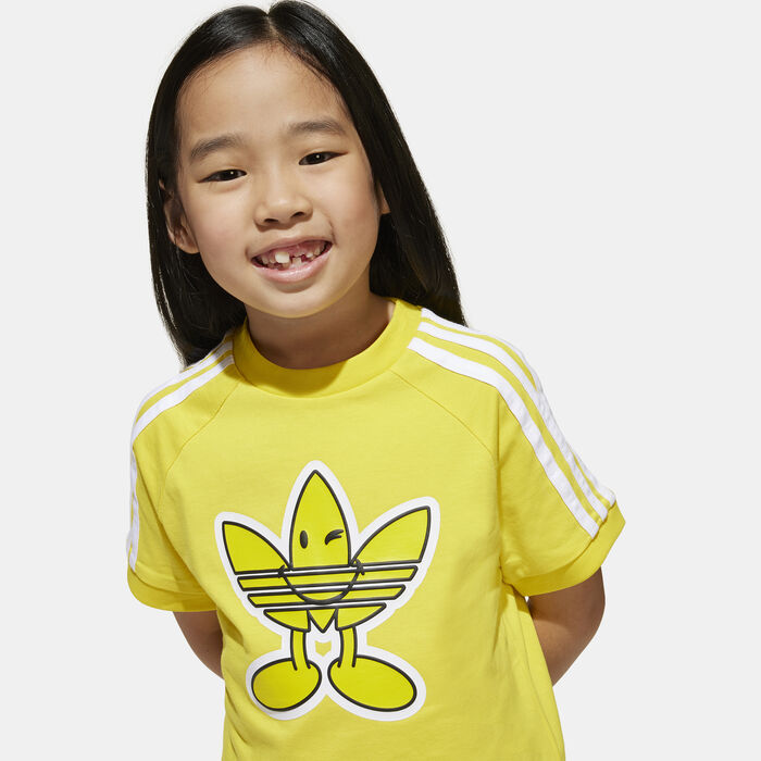 adidas Originals Kids' Smiley World T-Shirt yellow adidas Originals Kids' Smiley World T-Shirt yellow image number 3