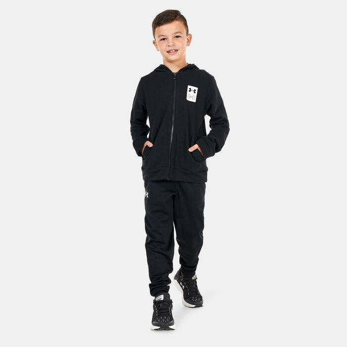 Under Armour Kids' Rival Terry Full-Zip Hoodie Black Under Armour Kids' Rival Terry Full-Zip Hoodie Black image number 2