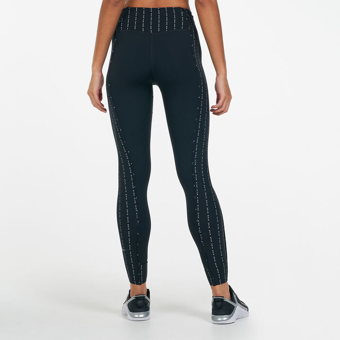 Buy Nike Women's Dri-FIT One Luxe Icon Clash 7/8 Leggings Black in KSA -SSS