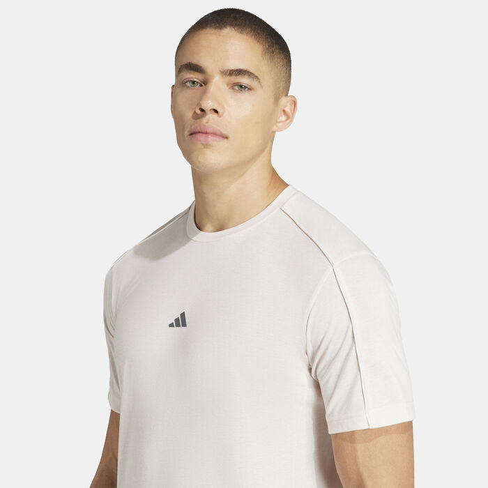 adidas Men's Yoga T-Shirt Beige image number 3