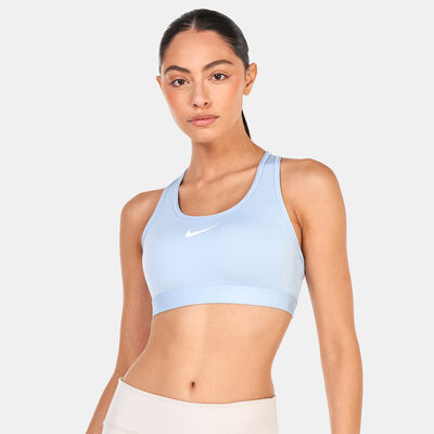 Nike Women's Dri-FIT Swoosh Medium-Support Training Sports Bra Blue