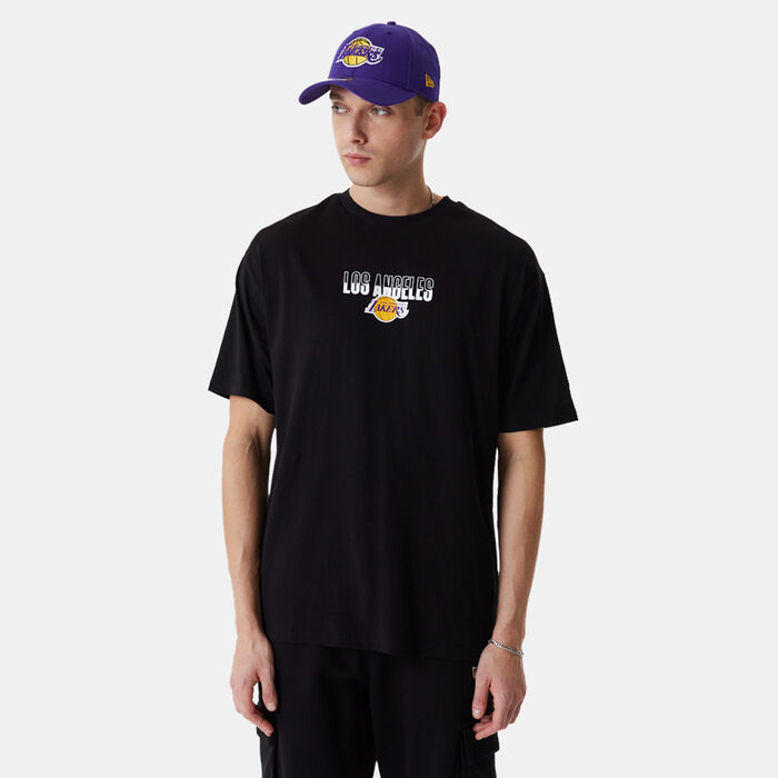 New Era Men's NBA City Graphic Los Angeles Lakers Oversized T-Shirt Black New Era Men's NBA City Graphic Los Angeles Lakers Oversized T-Shirt Black image number 0