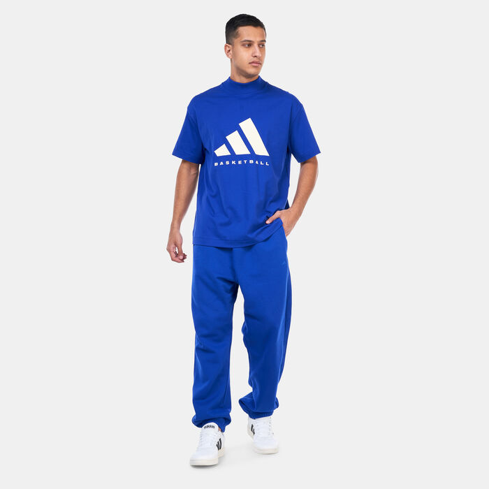 adidas Logo Basketball Graphic T-Shirt Blue adidas Logo Basketball Graphic T-Shirt Blue image number 2