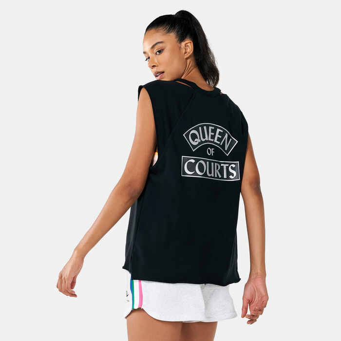 Nike Women's Queen Of Courts Basketball Tank Top Grey Nike Women's Queen Of Courts Basketball Tank Top Grey image number 1