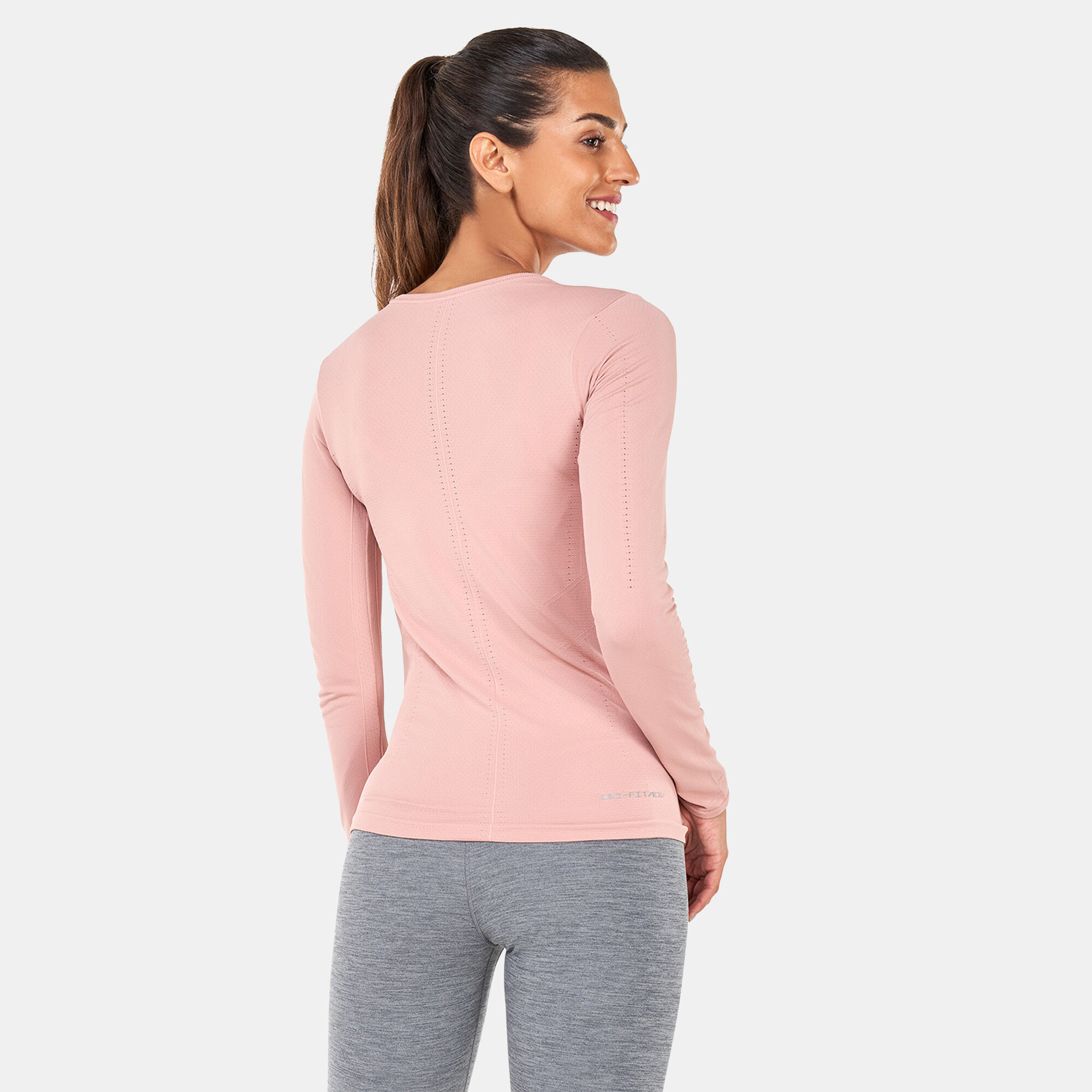 Pink dri fit long sleeve shirt top