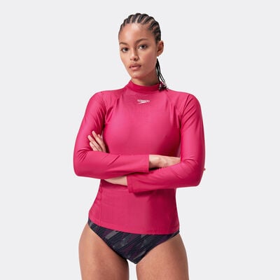 Speedo Women's Long Sleeve Swimming Rashguard Purple Speedo Women's Long Sleeve Swimming Rashguard Purple