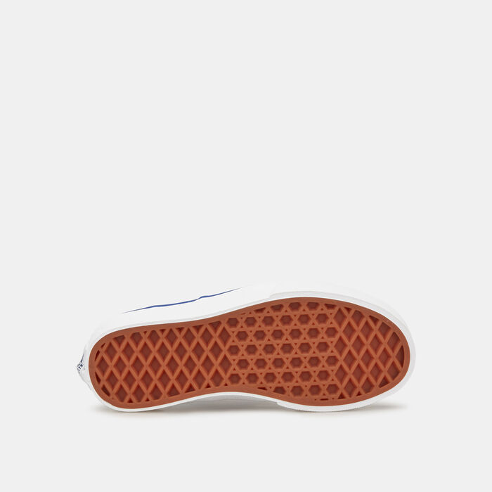 Vans Kids' Glow Checkerboard Sharks Authentic Elastic Lace Unisex Shoe Blue Vans Kids' Glow Checkerboard Sharks Authentic Elastic Lace Unisex Shoe Blue image number 3