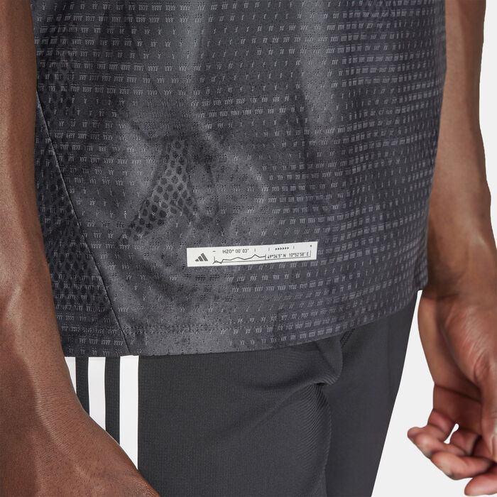 adidas Men's Ultimateadi Printed Running T-Shirt Black image number 3