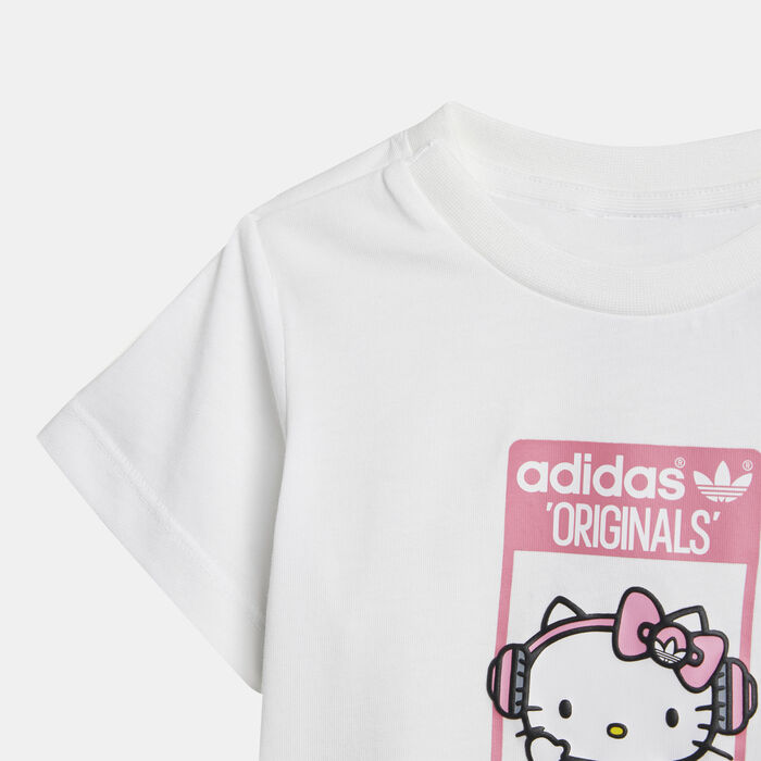 adidas Originals Kids' x Hello Kitty T-Shirt and Shorts Set White adidas Originals Kids' x Hello Kitty T-Shirt and Shorts Set White image number 2