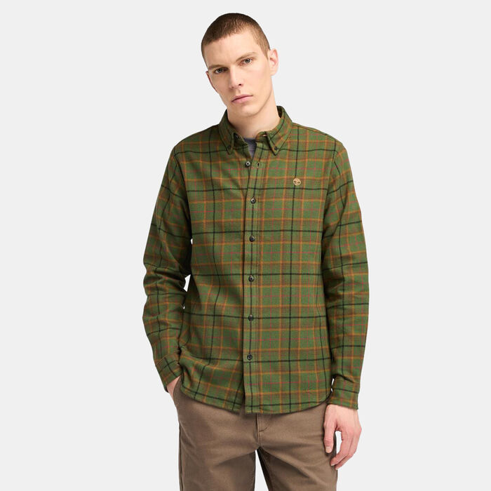 Timberland Men's Flannel Check Shirt Brown image number 0
