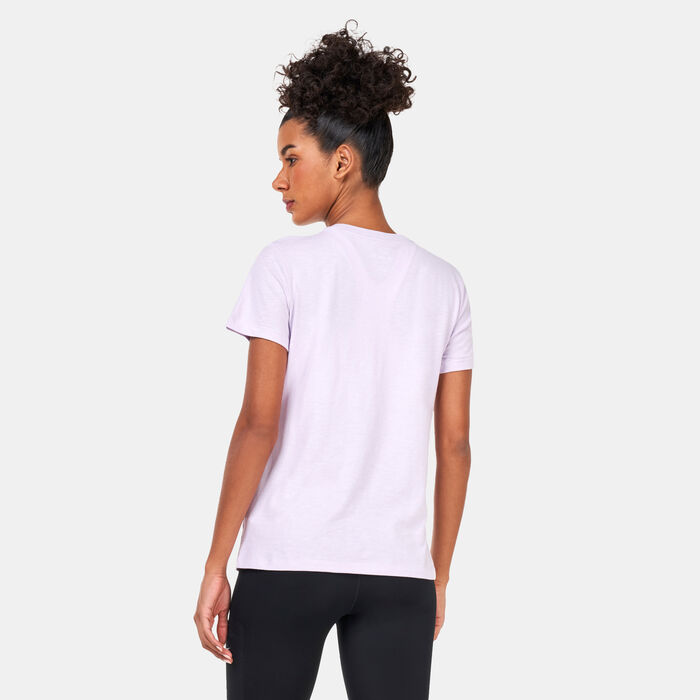 Nike Women's Dri-FIT Swoosh T-Shirt Grey Nike Women's Dri-FIT Swoosh T-Shirt Grey image number 1