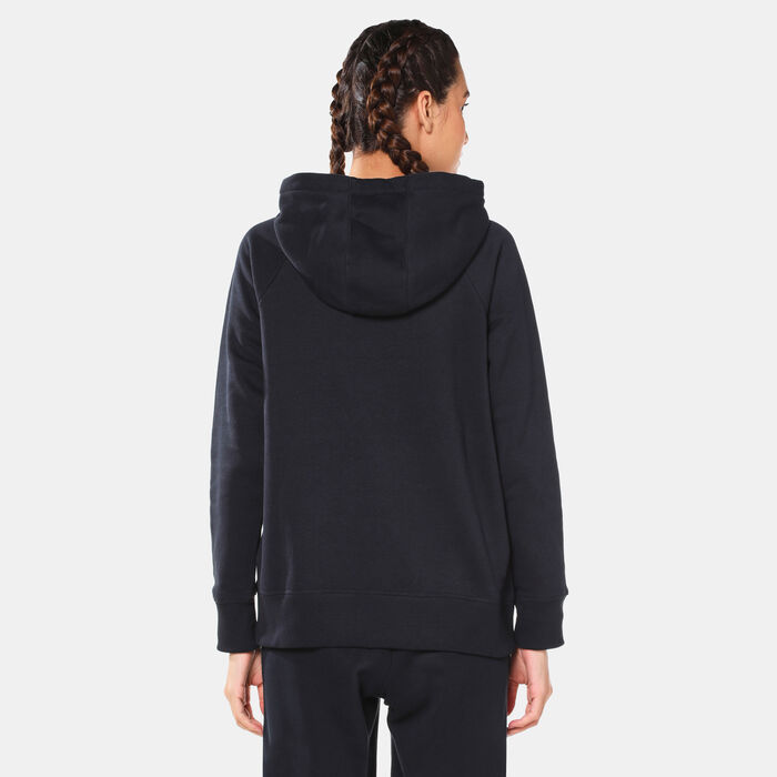 Under Armour Women's UA Rival Fleece Logo Hoodie Black Under Armour Women's UA Rival Fleece Logo Hoodie Black image number 1