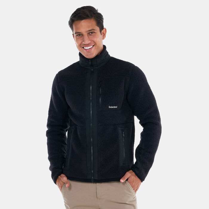 Timberland Men's Mix Media Sherpa Fleece Jacket Black Timberland Men's Mix Media Sherpa Fleece Jacket Black image number 0
